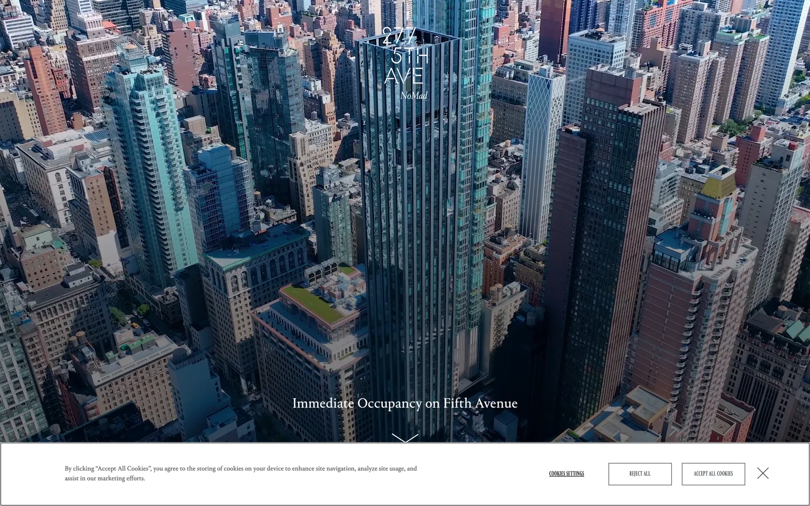 277 Fifth Avenue website screenshot