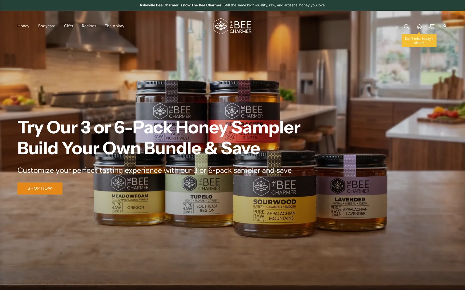 The Bee Charmer website screenshot